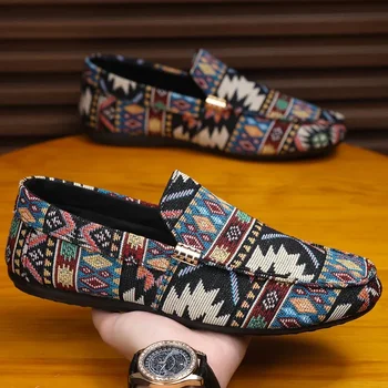 Summer Outdoor Men's Casual Shoes Breathable Man Loafers Lazy Shoes Comfortable Walking Sneakers Non-slip Flats Driving Shoes
