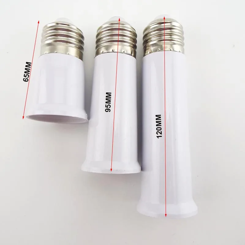 Lamp Bulb Holder Lamp Holder Lamp Base Lamp Socket Extender Socket Converter Lamp Socket Adapter LED Lamp Base 65mm 95mm 120mm E27 to E27 Extender Lamp Holder Base Bulb Extend Extension Socket Adapter LED Light Adapter Converter U26