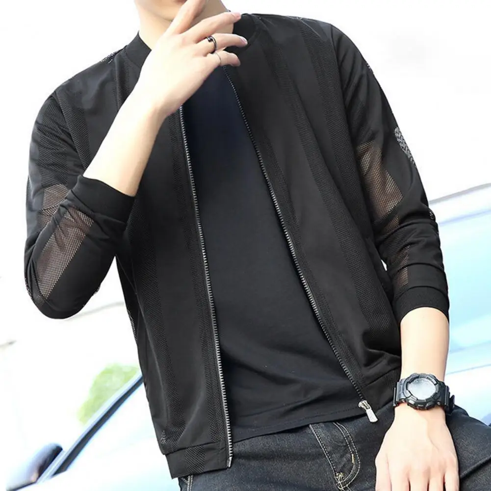 

Мужская Летняя дышащая куртка на молнии с длинными рукавами и защитой от УФ-лучей