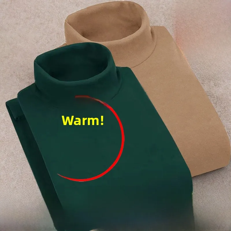 Half turtleneck [solid color] dark green + khaki