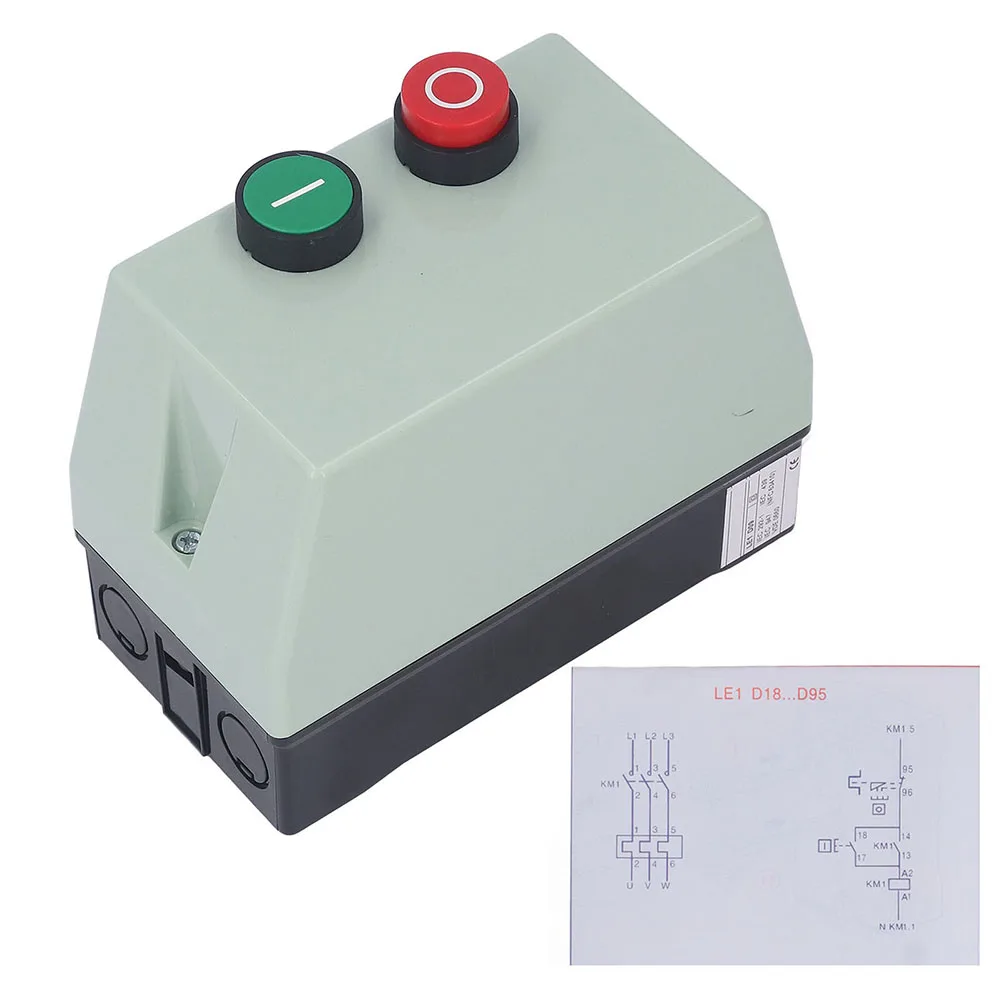 

Dual Use Magnetic Motor Starter ABS Shell Motor Protection Starting Switch Strong And Durable Widely Compatible