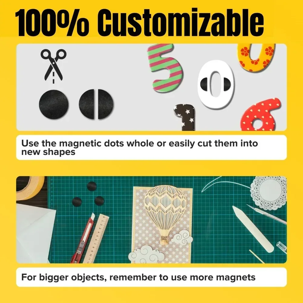 Flexible Magnets Self Adhesive Magnetic Sheets, 4''x 6'' 20 Mil 10 Pack