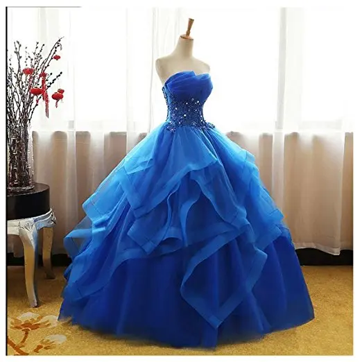 

Angelsbridep 2 STORE Ball Gown Quinceanera Dress Tiered Crystal Organza Lace Up Vestidos De 15 Debutante Bohemia Princess Gowns