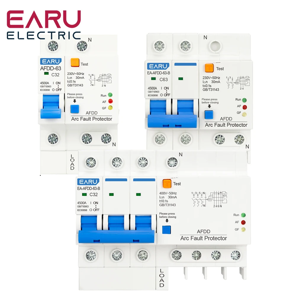 AFDD Fault Arc Protector Residual Current Circuit Breaker Main Switch With Surge