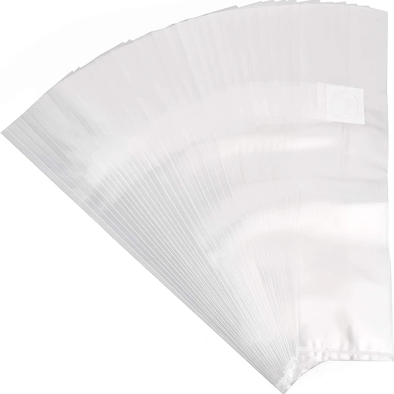 

100Pcs Mushroom Growing Bag Spawn Bags Thick 6 Mil Bags 5.9inchx13.8inch 0.2 Micrometre Filter Breathable Autoclavable