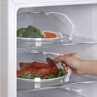 Protection anti-éclaboussures pour micro-ondes, couvercle de cuisson résistant aux hautes températures avec évent vapeur et poignée, couvercle transparent pour assiette 6