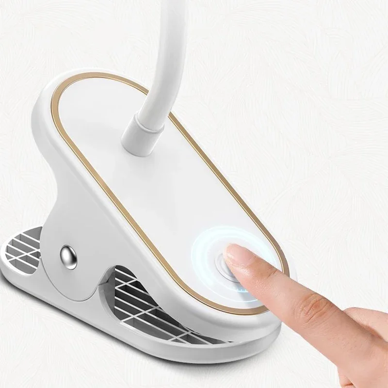 Table Lamp USB Rechargeable Desk Lamp with Clip Bed Reading Book Night Light LED Touch 3 Modes Dimming Eye Protection Light