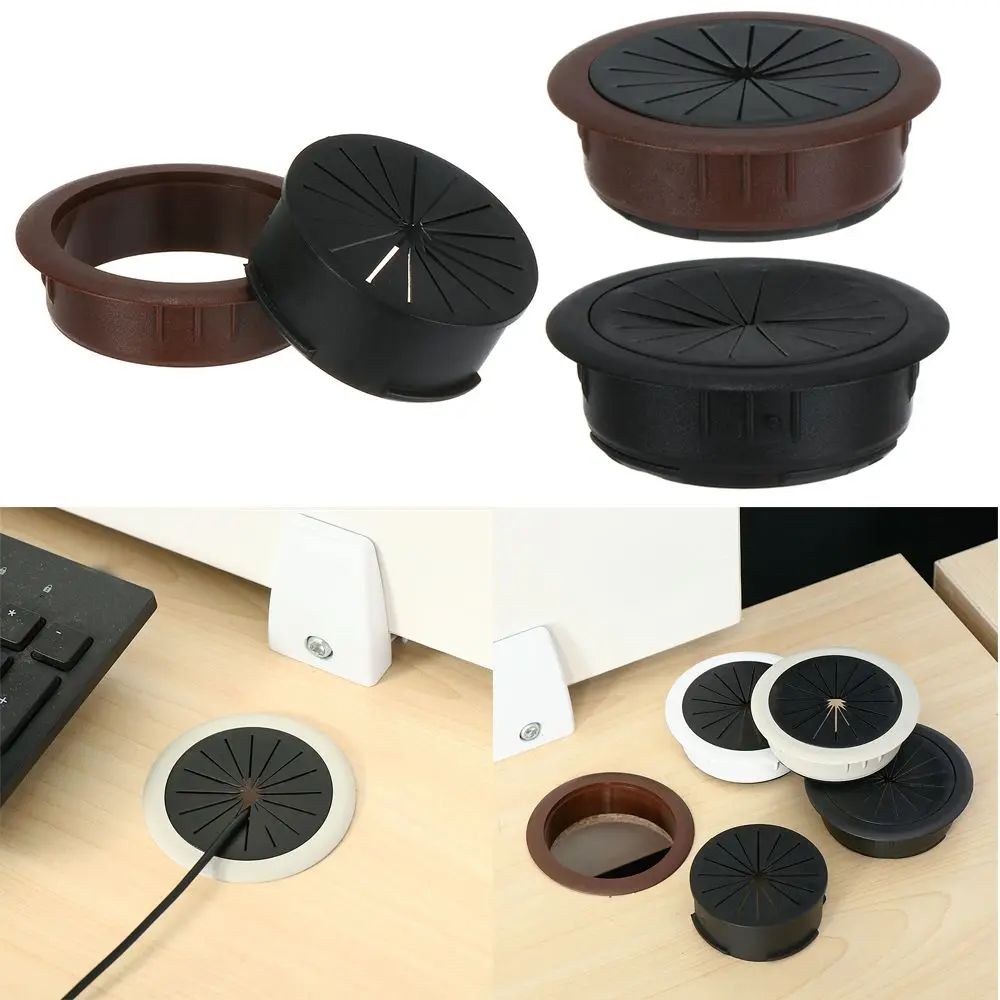 Hardware Office Cable Clamp Buckle Line Desk Table Cable Fastener Wire Hole Cover Computer Grommet Line Box