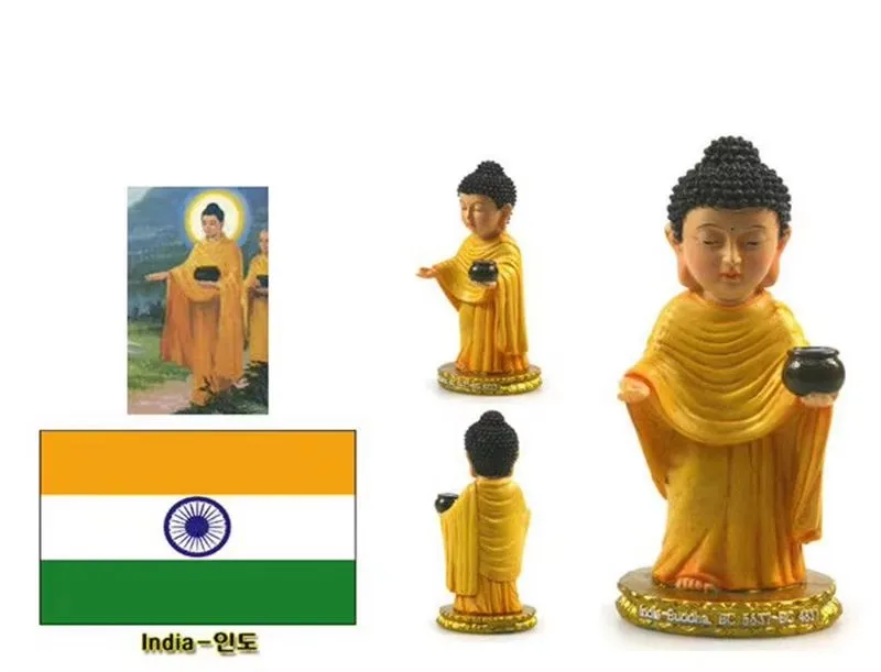 India Sakyamuni Hand-painted Resin Crafts World Celebrity Statue Tourism Souvenir Gifts Collection Home Decor 2