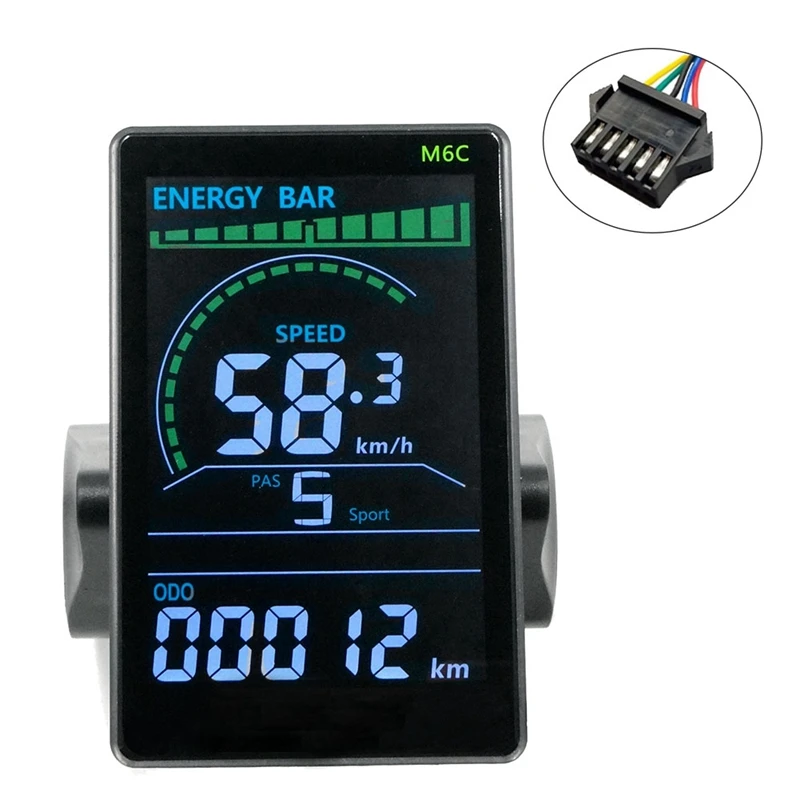 

ЖК-дисплей M6C для электровелосипеда, цветная панель для скутера, с USB, 24-60 в