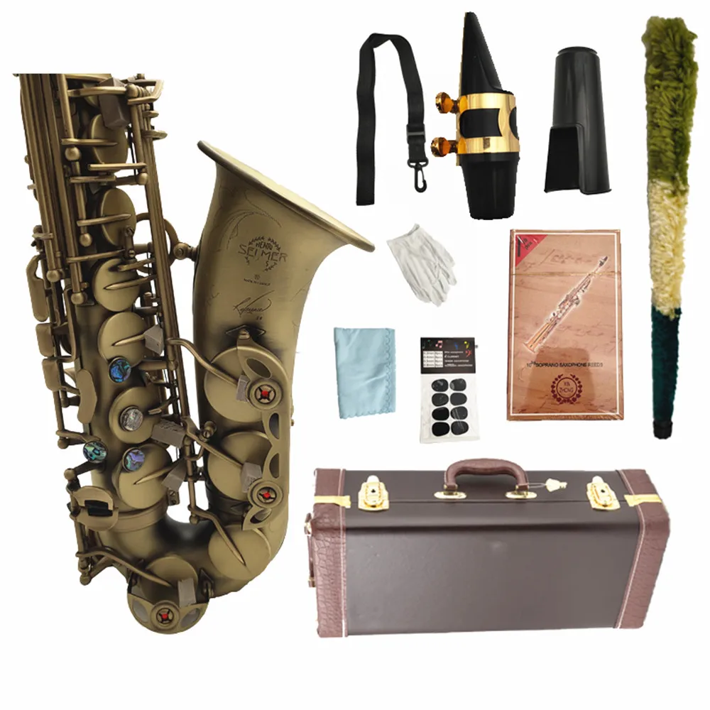 Alto Saxophone Reference 54 Antique Copper Plated E-flat Professional Musical Instrument With Mouthpiece Reed Neck