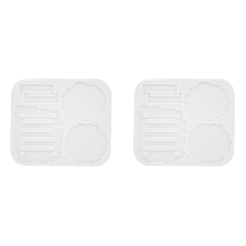 

2 шт., формы для подставок из смолы, формы для подставок неправильной формы с держателем для хранения подставок, форма для подставок, инструменты для изготовления подставок