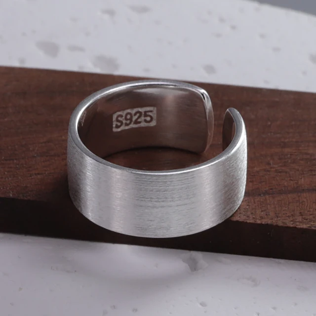 Bague Girlbible en argent sterling 925 pour femme, couple, minimaliste, faite à la main, rétro, avec pierre noire, bijoux de fête, cadeau, anti-allergie