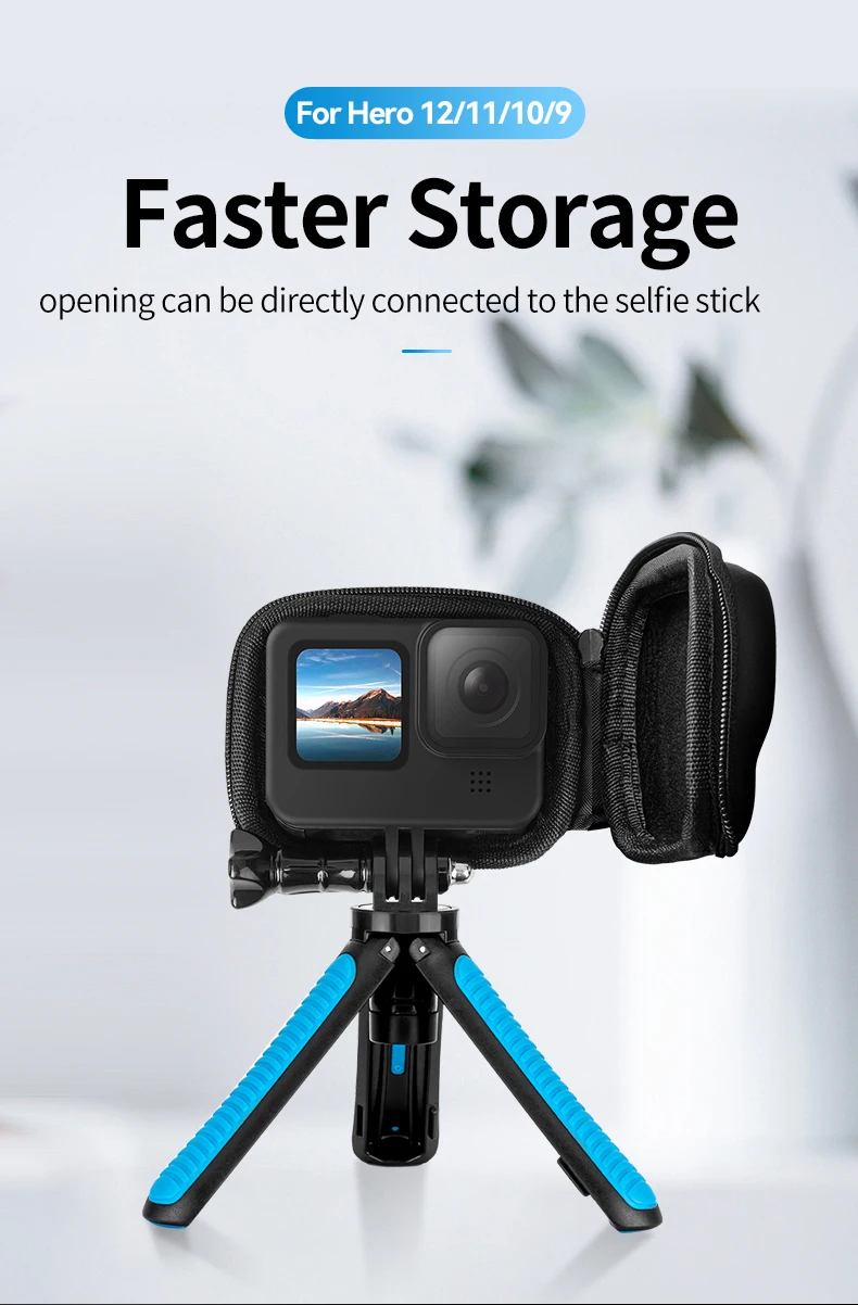Mini EVA Protective Storage Bag for 12 Hero 12 11 10 9 Black Action Camera Wate
