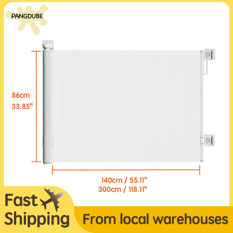PANGDUBE – porte de sécurité en maille Flexible pour bébé, barrière d'escalier rétractable pour enfant, clôture pour chien et chat, Grille de Protection Anti-pincement pour enfants