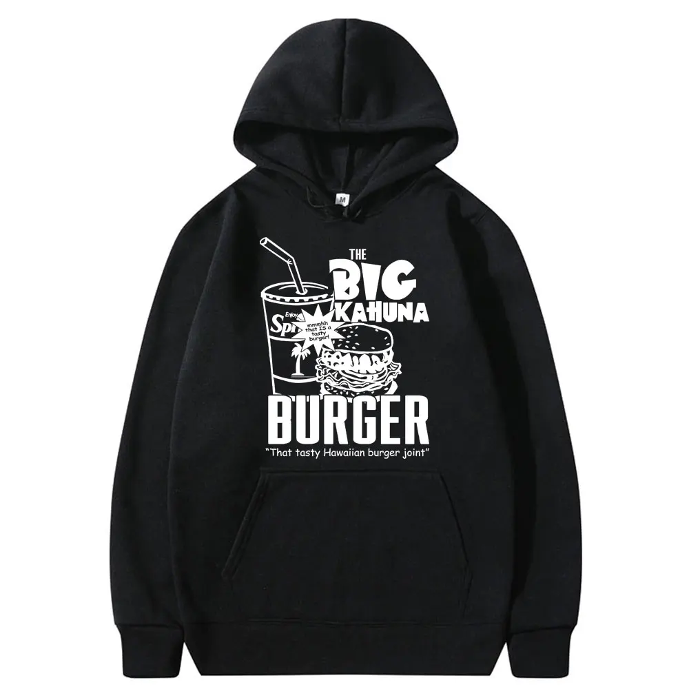 

Vintage Movie Pulp Fiction The Big Kahuna Burger Graphic Hoodie Quentin Tarantino Hoodies Men Women Fleece Oversized Sweatshirts