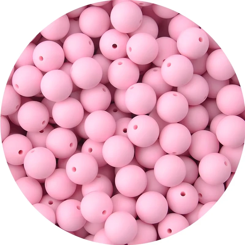 15mm 20pcs/Lot Silicone Beads Loose Baby Fashion Teething Beads Baby Teether Safe Food Grade Nursing Chewing Diy Toy