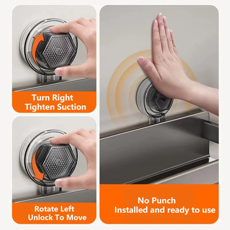 Wall-mounted Bathroom Shlef Suction Cup Shower Shelves Shower Storage Holder Rack Shampoo Storage Rack Bathroom Organizer 6
