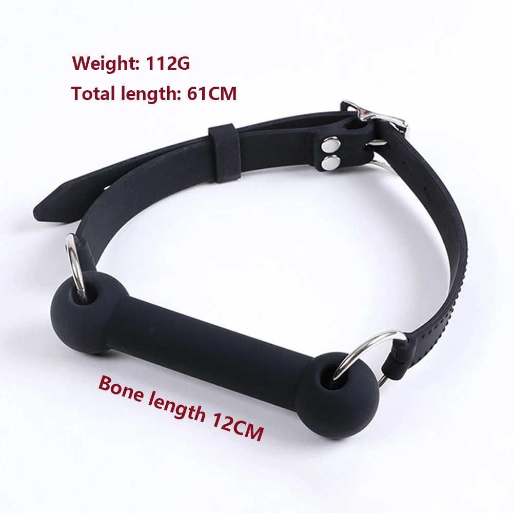 Flirt Mouth Plug Bone Gag Sex Toys Silicone Black Bondage Ball Gag Restraints Adult Products BDSM Games For Women Men Gay