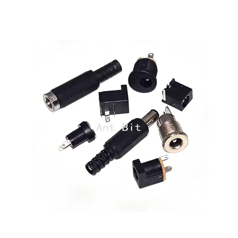 20Pcs DC-005/002/012/015/022/025M/099 암수 커넥터 5.5x2.1/2.5mm DC 전원 소켓 플러그 원형 구멍 커넥터