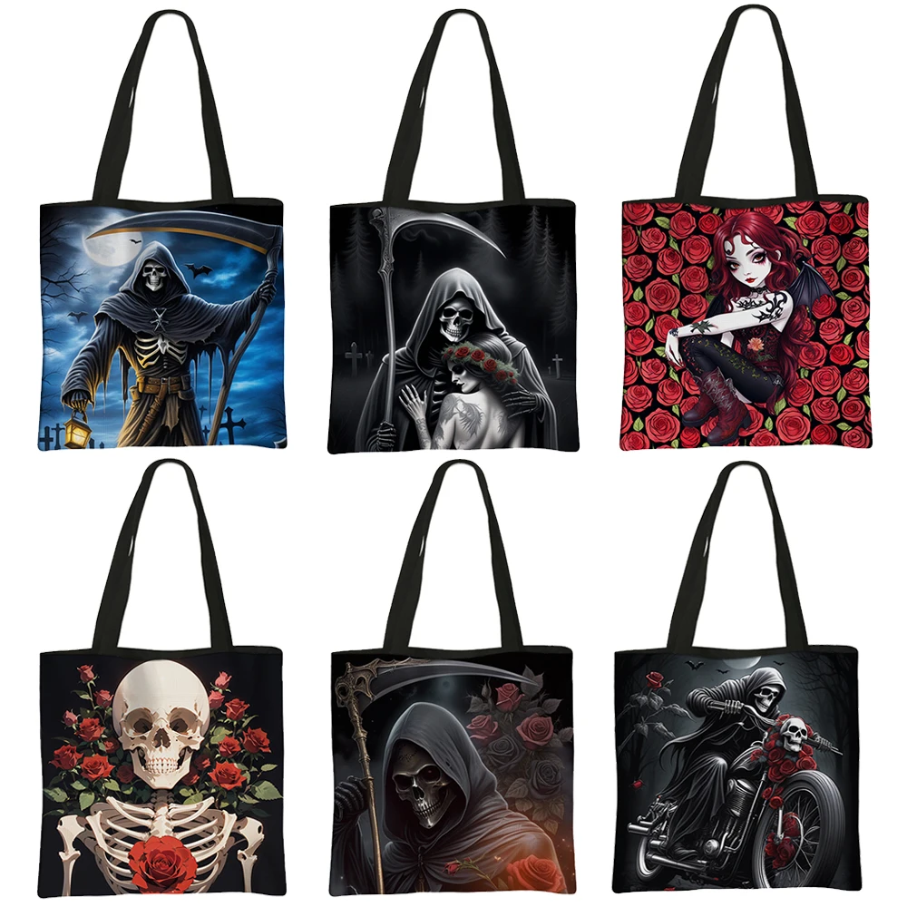 

Сумка на плечо для мотоцикла с принтом черепа и розы