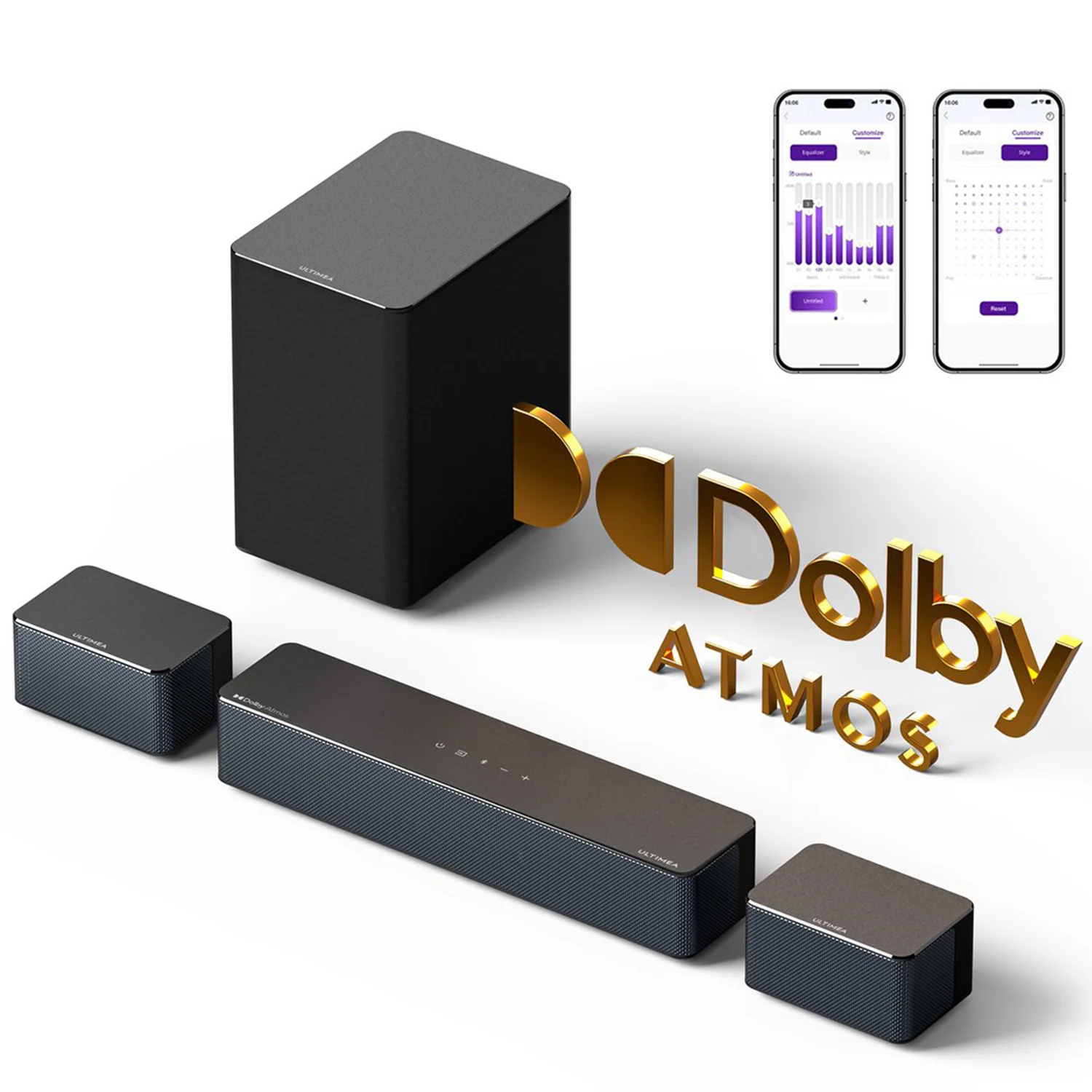 ULTIMEA Poseidon D60 サウンドバー 5.1ch ホームシアター Dolby Atmos