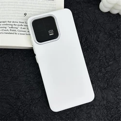 Luxury Matte Solid Color Shockproof Phone Case with Slim Metal Camera Protection for Xiaomi 14 (White)