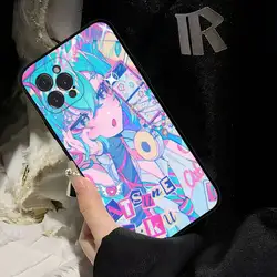 Kawaii H - Hatsune Miku Black Soft Phone Case - iPhone 14 Plus (Z1)