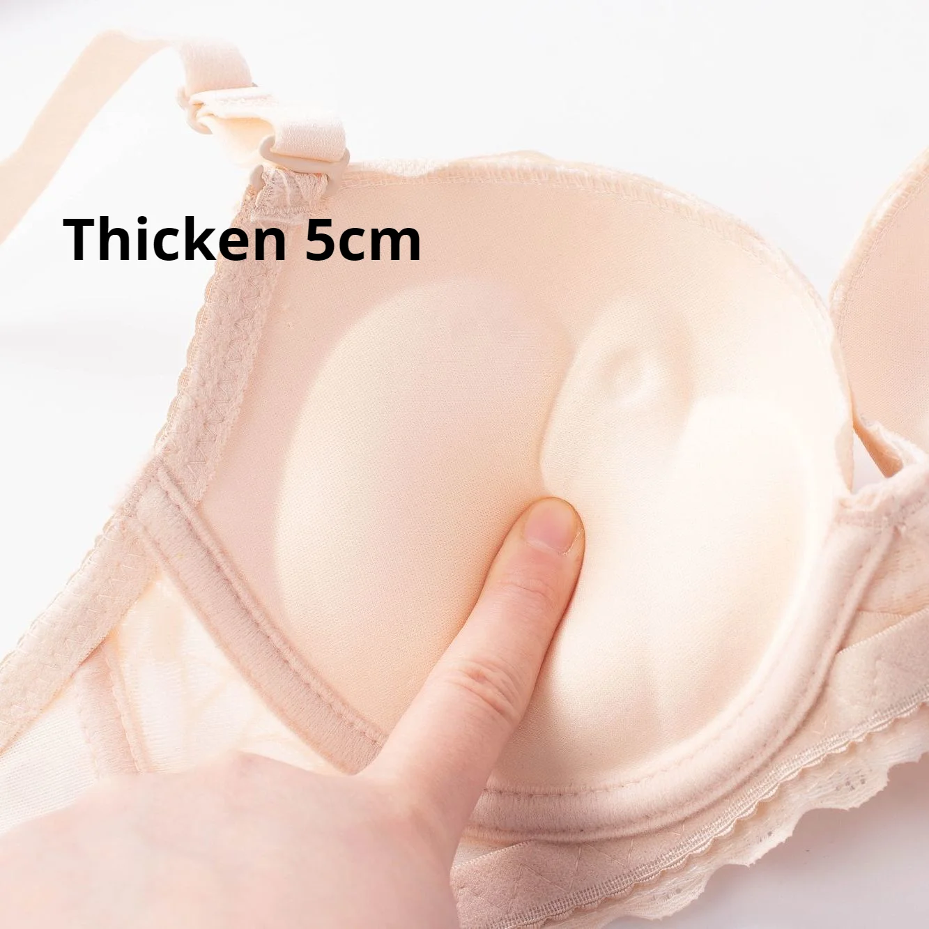 Thickened Underwear, Bra, Gathered, Super Thick 5cm, Small Chest