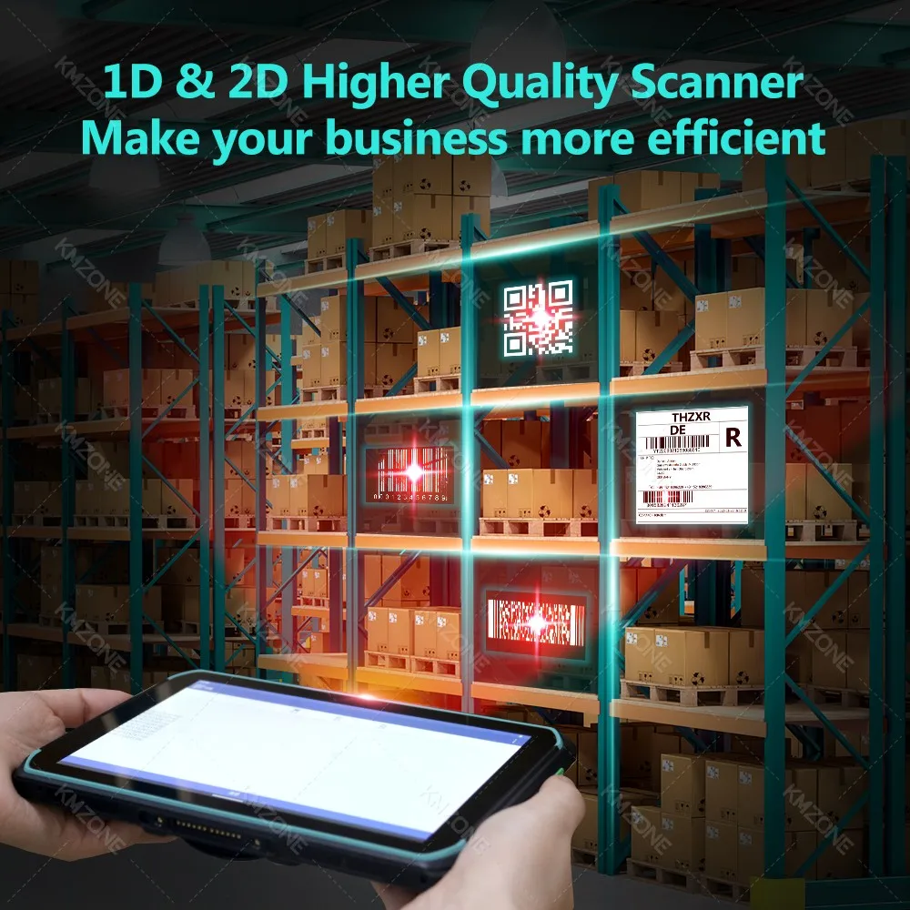Rugged Industrial PDA Tablet Android 13 with 1D 2D Scanner Honeywell 6GB+128GB or 4GB+64GB Running 8'' Touch Screen 9000mAh IP66 - Image 3