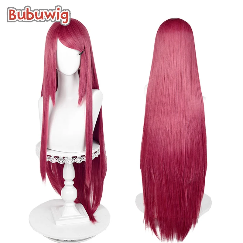 

Bubuwig Synthetic Hair Uzumaki Kushina Cosplay Wigs Uzumaki Kushina 100cm Long Straight Red Party Cos Wig Heat Resistant
