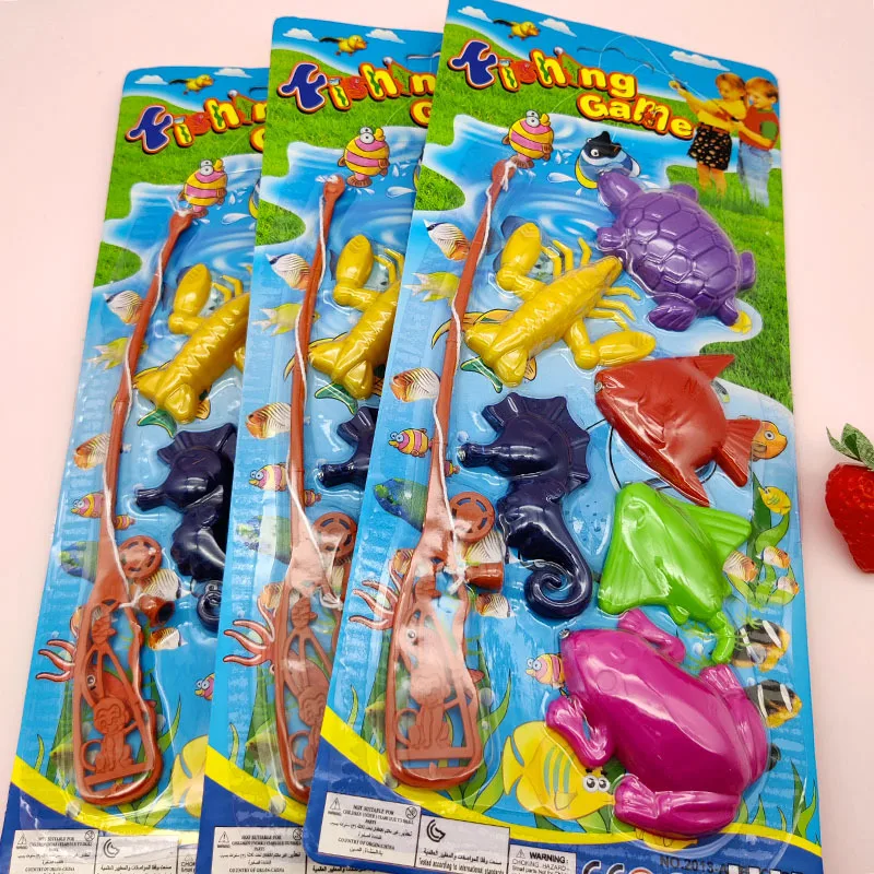 New Cartoon Children Magnetic Fishing Toy Set Outdoor Fishing Games For Children Play Water Fish Hot Gift For Boy Girl fishing toys fishing game