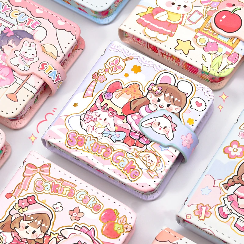 미니 노트북 다채로운 포켓북, 카와이 의제 정리함 저널 플래너, 휴대용 일기 메모장, 한국 문구, 128 매 