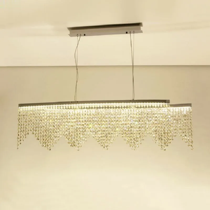 

LED Pendant Lamps Modern Nordic Crystal Restaurant Rooms Ceiling Lights Cafe Bar Indoor Hanging Home Decor Chandeliers Lightings