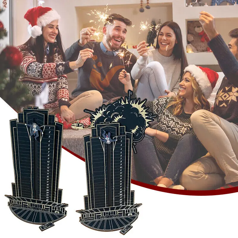 Christmas Advent Calendar Deadly Advent Calendar Hans Gruber Dropped Nakatomi Plaza Home Wooden Ornament Christmas Festive Decor