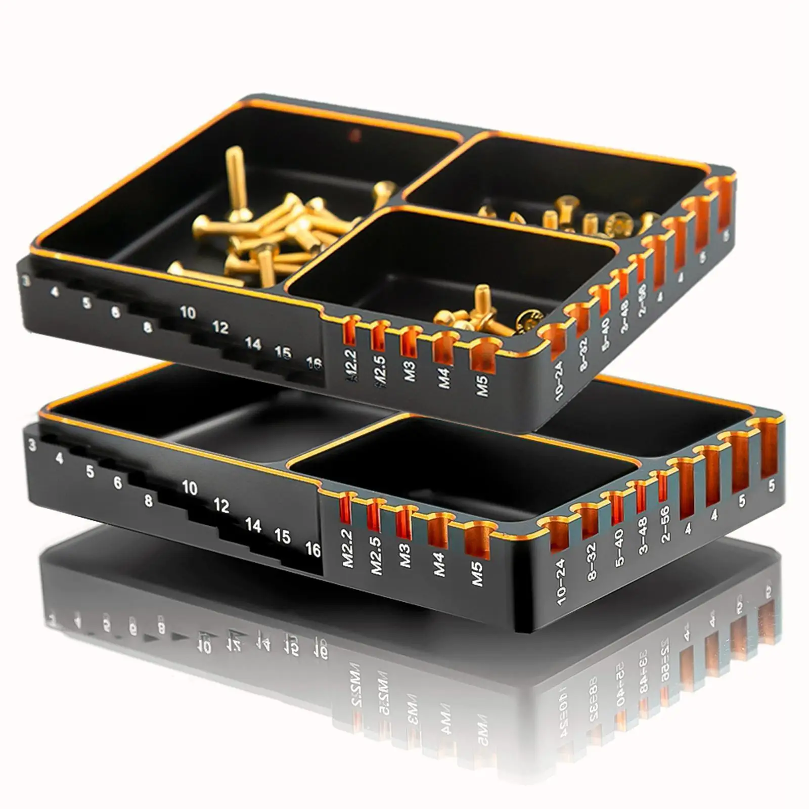 

Black Metal Screw Tray Storage Repair Accessories For RC Car High Quality Screw Tray Nut Gasket Storage Length Size Welding Tool