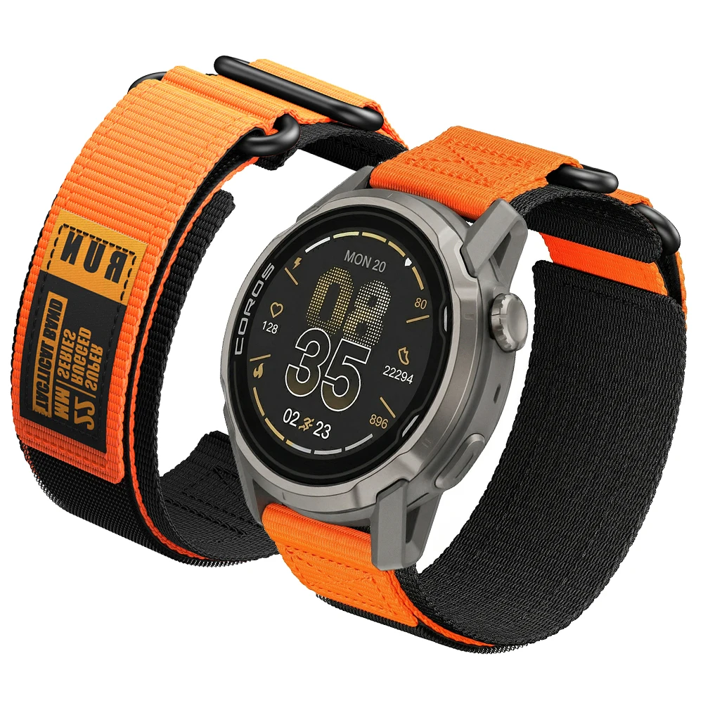 Versatile 22mm Hook & Loop Nylon Sports Watch Band – Premium Replacement Wrist Strap