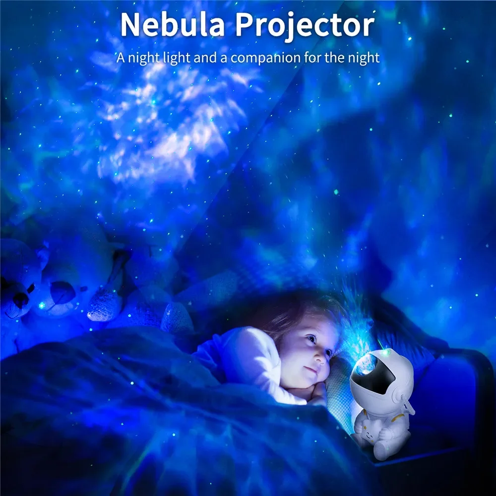 Starry Sky Projector LED Night Light Astronaut Lamp Star Light Rotation Ceiling Lamp Decoration For Bedroom Decoration Gift 5