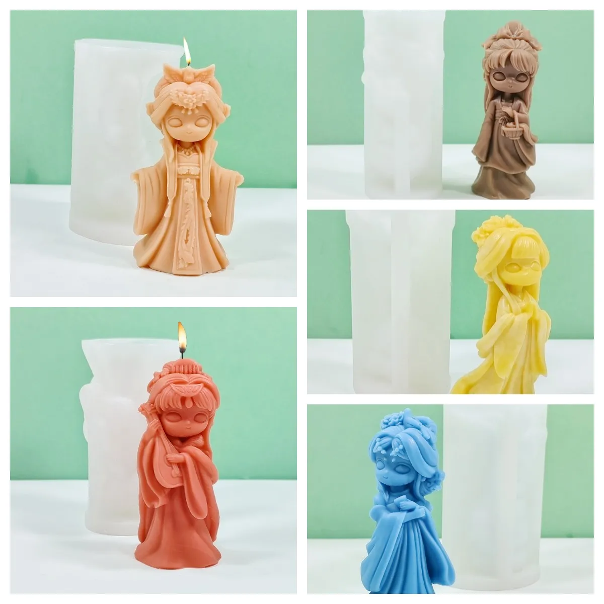 XIAOSHUI Moule En Silicone 3D Pour Plantes Grasses, Bougies En Résine