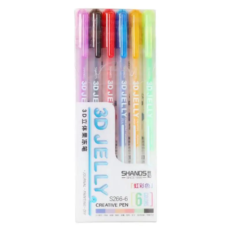 

Рулонные ручки Gelly, рулонная гелевая ручка, 3D гелевые чернила, набор ручек для раскрашивания книг, цветные тонкие маркеры для детей и взрослых