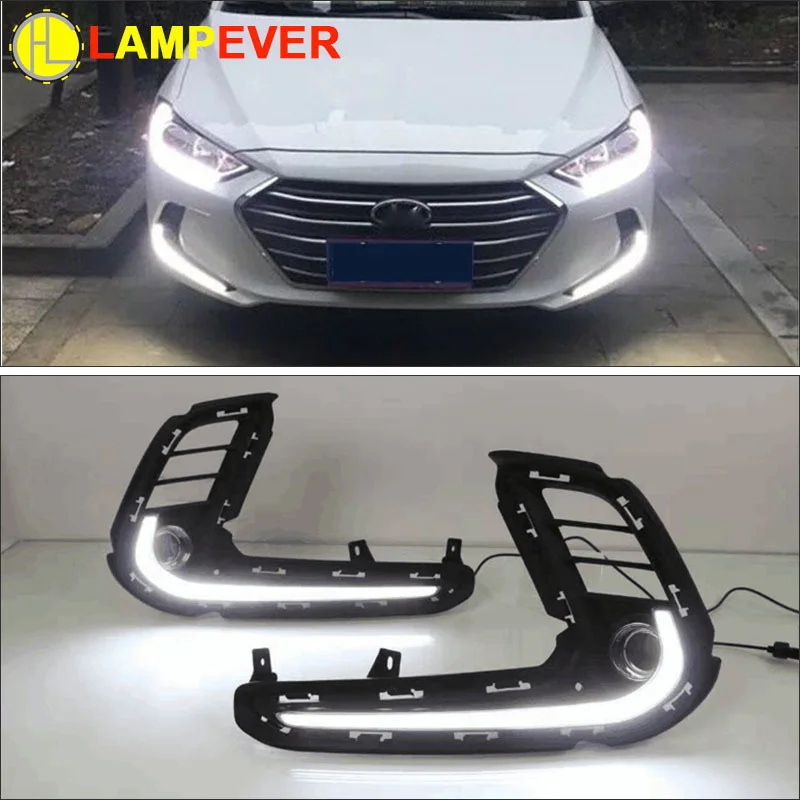 

Led Daytime Running Lights for Hyundai Elantra 2016 2017 Fog lamp DRL day lights