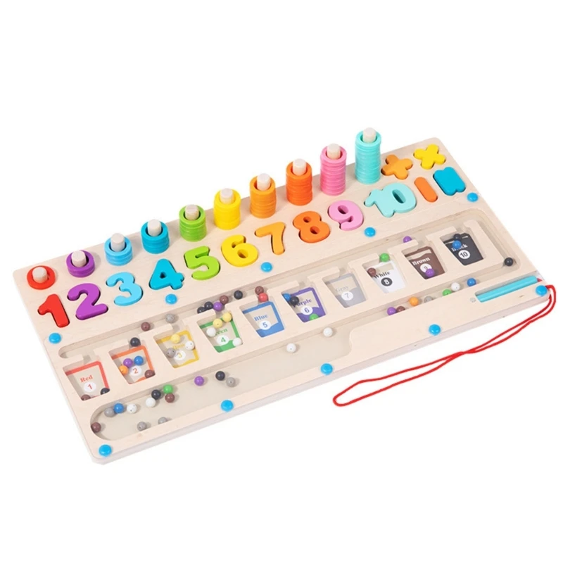 

3in1 Magnet Puzzle Board Number Sorting Toy Kindergarten Kids Math Playset