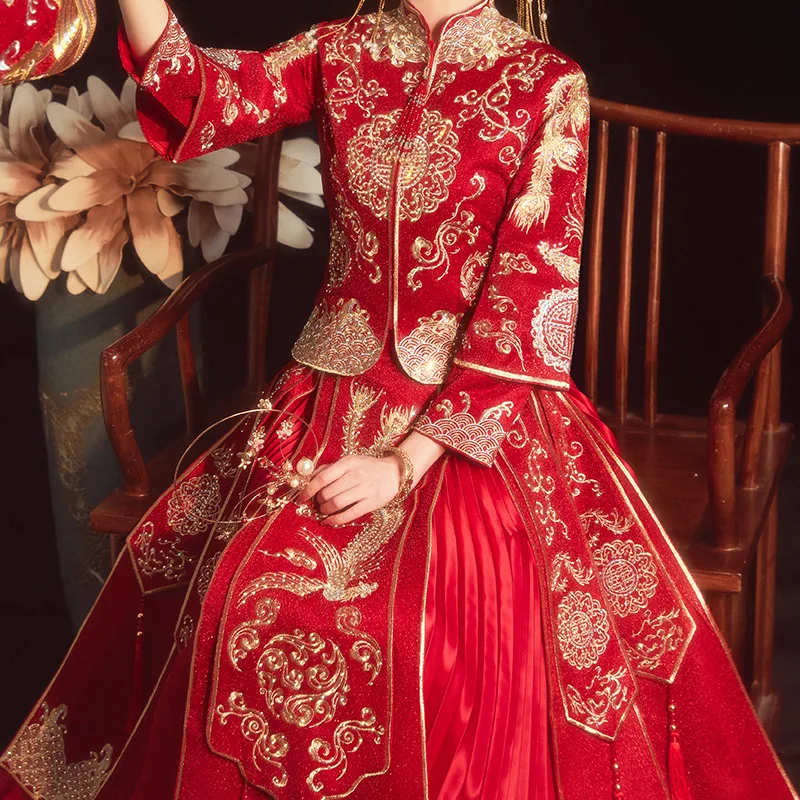 Yourqipao estate tradizionale cinese abiti da sposa donna antico