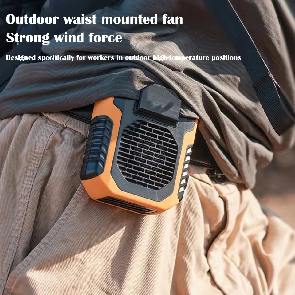 Description Picture 3 of item6000mAh Hanging Neck/Waist Fan USB Mini Portable Rechargeable Fan For Outdoor Camping Hiking Climbing Running Sport Protable Fan