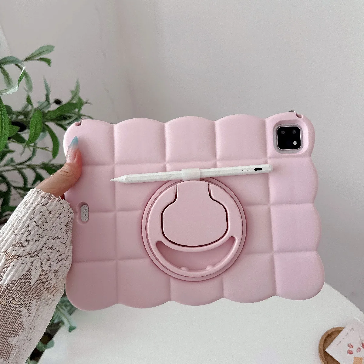 Enhanced Silicone 3D Square Bracket Tablet Case Cover