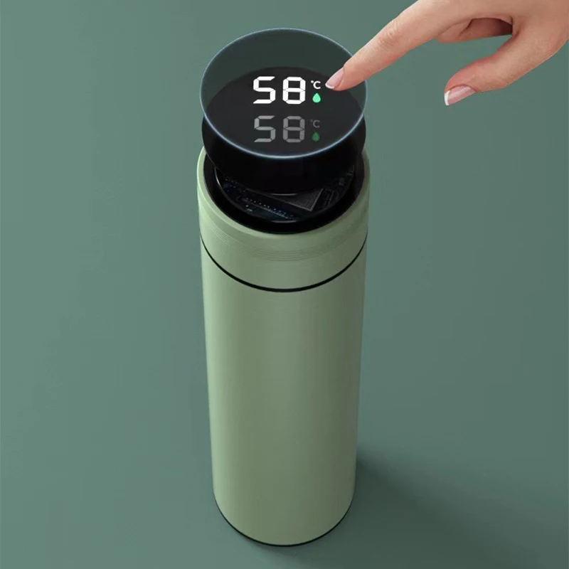 480ml New Stainless Steel Smart Thermos Cup With Digital Temperature Display For Home Outdoor Students High Value Office Cup 1