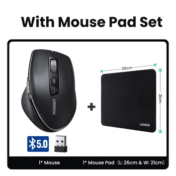 UGREEN Hyper-Fast Scroll Wireless Mouse Bluetooth 5.4 2.4G Ergonomic 5000DPI for MacBook Tablet Laptops Computer PC Mice 8