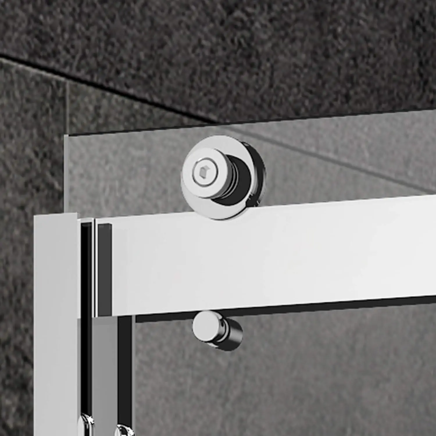 Woodbridge Frameless Sliding Shower Door, 56"" - 60"" Width, 76"" Height, 3/8"" (10 Mm) Clear Tempered Glass With Shatter 6