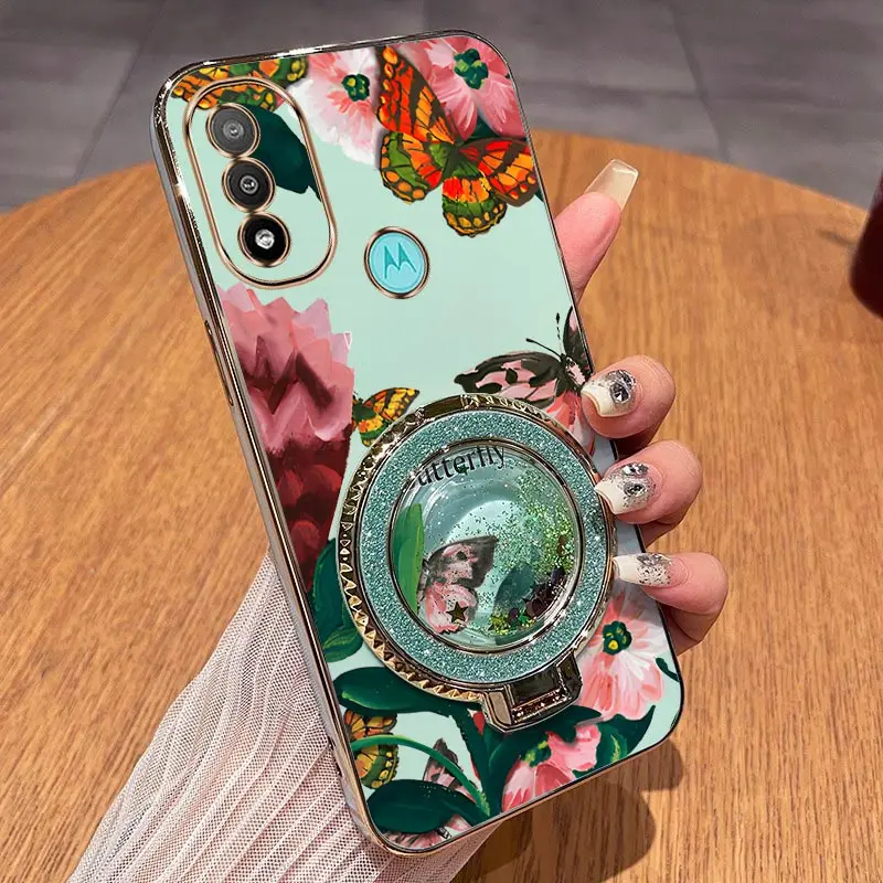 Colorful Butterfly Plating Phone Case Cover