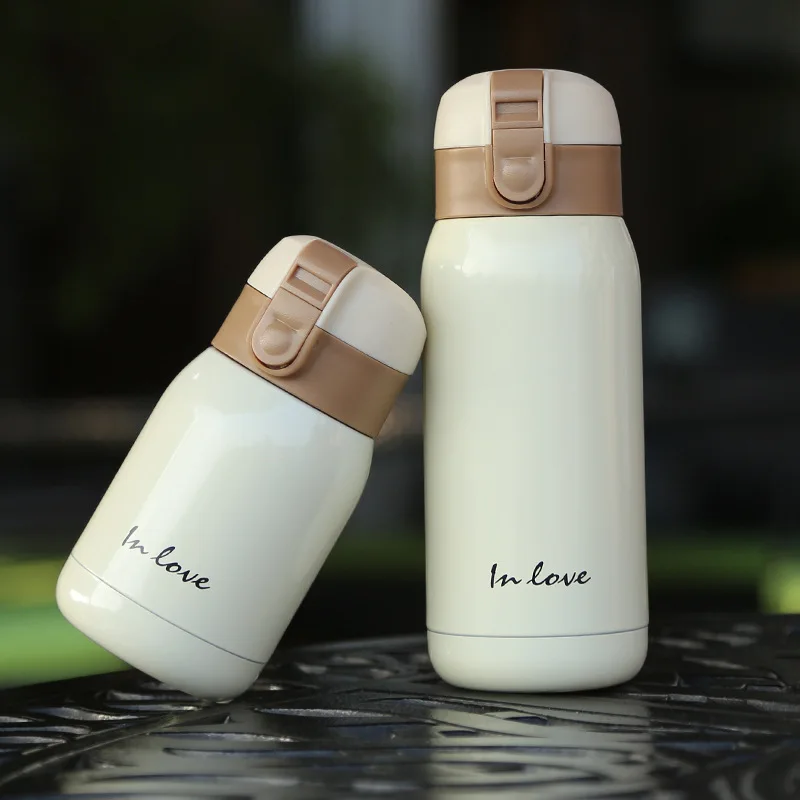 300ML Fashion Mini Coffee Vacuum Flasks Lovely Stainless Steel Thermos  Portable Travel Water Bottle Cups